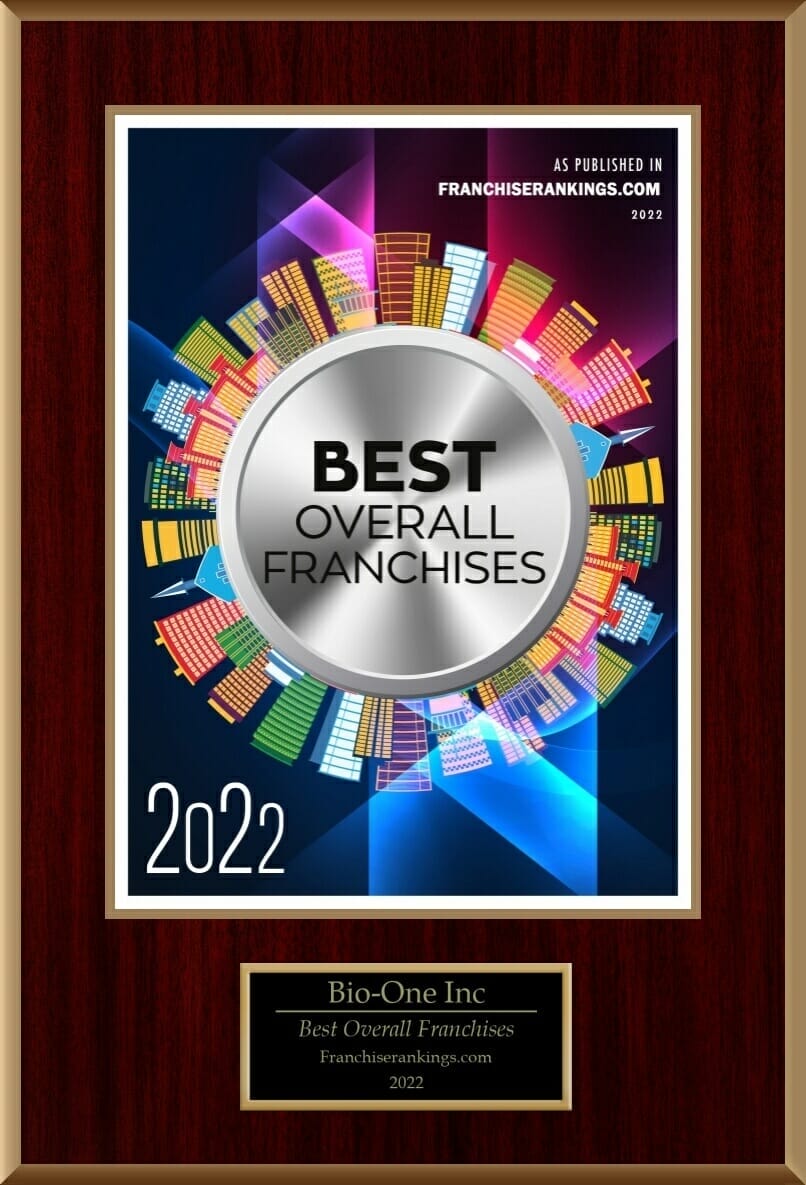 Bio-One decontamination and biohazard cleaning team award