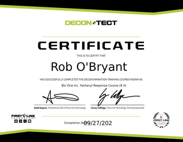 Decontech Certified