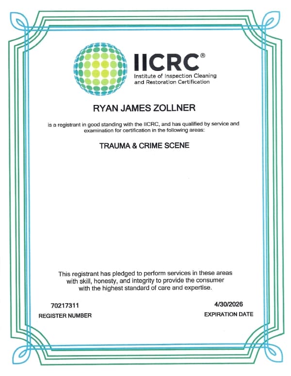 IICRC TCST Certificate
